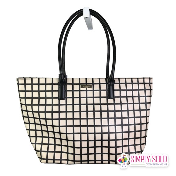 Kate Spade New York Penn Place Margareta Tote Women's Shoulder Bag Tan Black - Picture 1 of 11